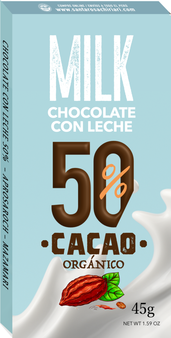 Chocolate Milk con Leche 50% cacao Kit 20 unidades