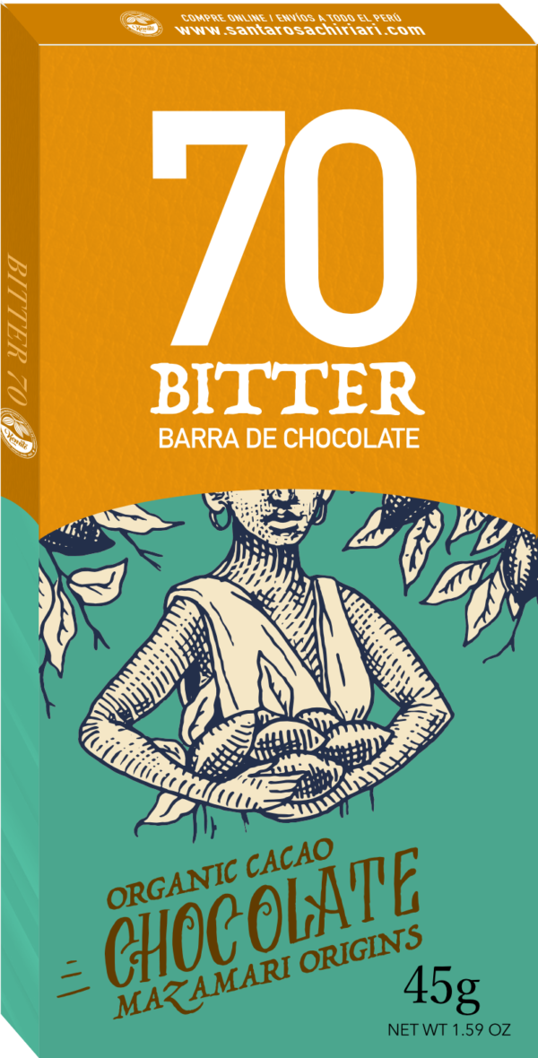 Chocolate Bitter 70% cacao Kit 20 unidades